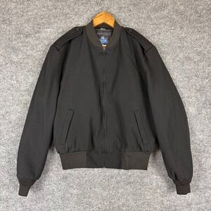 Neptune Garment Co Womens Black Insulated Bomber Jacket Size 16 Wool